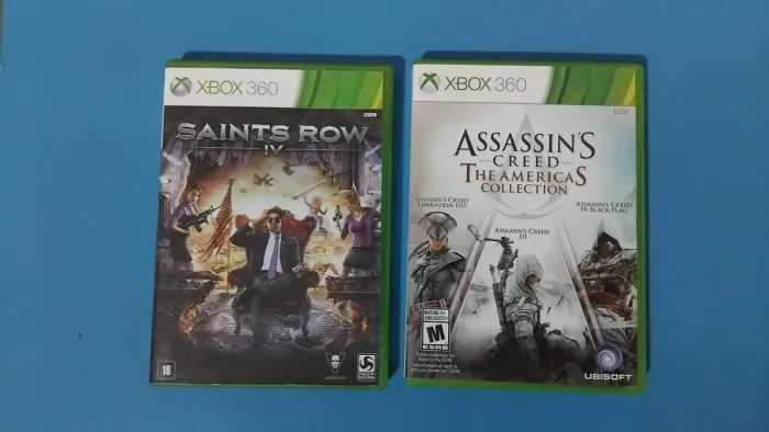 Jogos Originais Xbox 360 - Assassin's 3 e 4 - Saints Row 4