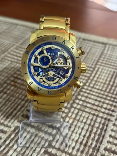 Relógio Bulgari Dourado/azul