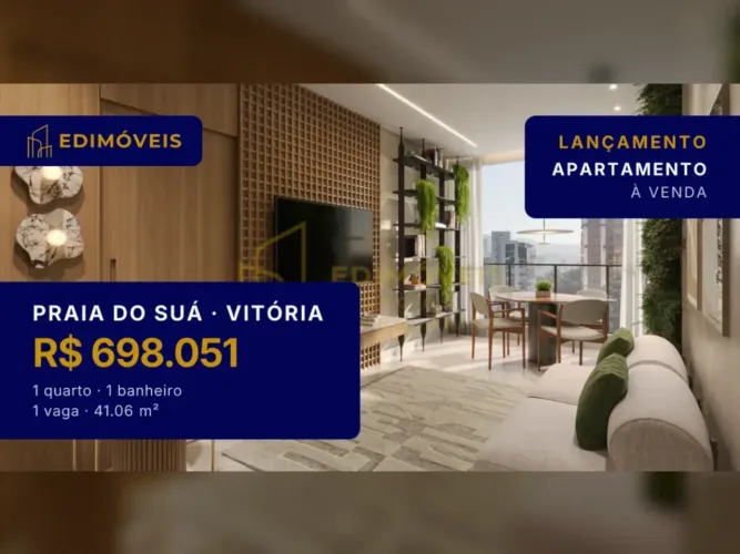 Viva no Solara Residencial: Apartamento de 1 Quarto na Praia do Suá!