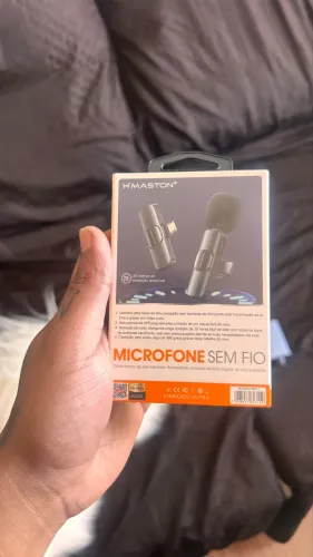 Microfone sem fio - Entrada tipo C compatível com Iphone e Android