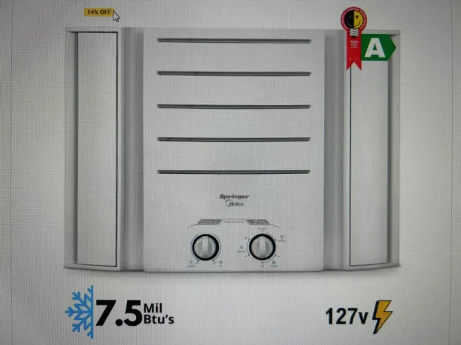 AR CONDICIONADO JANELA SPRINGER MIDEA 7500BTUS 127V