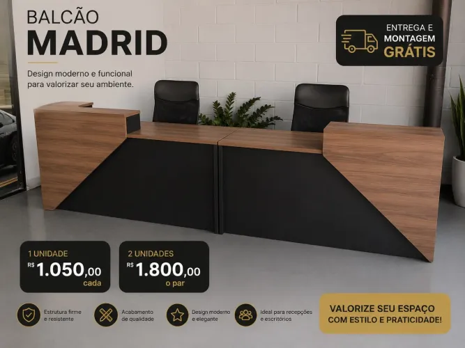 Balcão Madrid direto da fábrica novo
