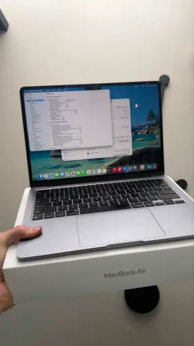 MACBOOK AIR M2 8/256 13? SEMINOVO 138 CICLOS 91% SPACE GRAY COMPLETO