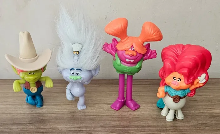 Brinquedos Bonecos da Coleção Trolls 2 do Mc Donald's Lote com quatro