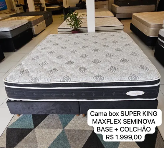 Cama Box SUPER KING MAXFLEX SEMINOVA - ENTREGO