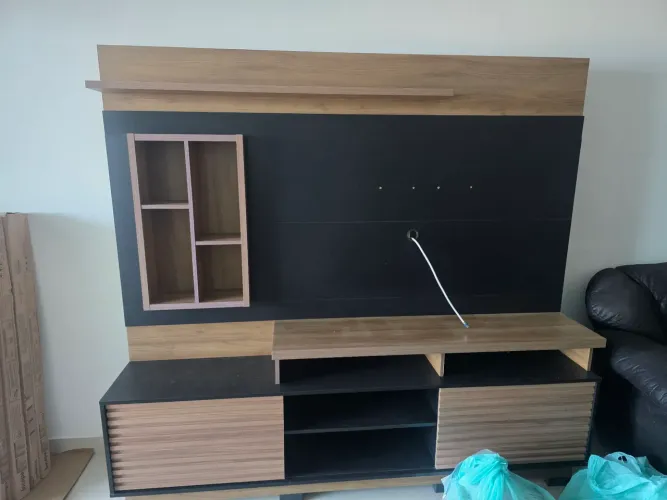Rack com painel/ estante