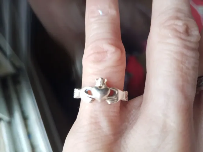 Anel Claddagh prata 925 tamanho 13