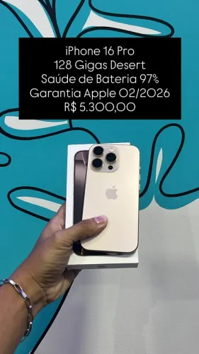 Aparelho Seminovo: iPhone 16 Pro 128GB | Estado de Novo! | Loja Física 