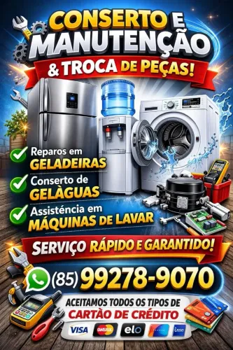 Consertos geladeira freezer Gelagua bebedouro vitrine