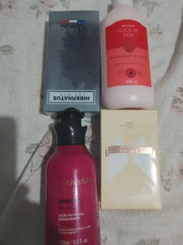 Perfumes e hidratantes