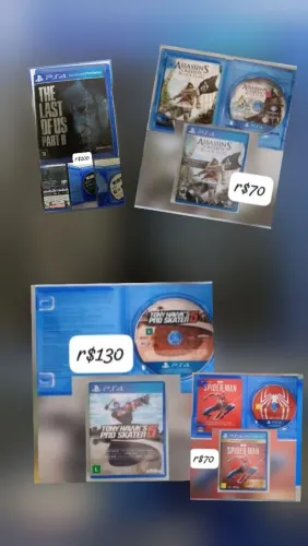 Play 4, são jogos midia física a partir de r$70!