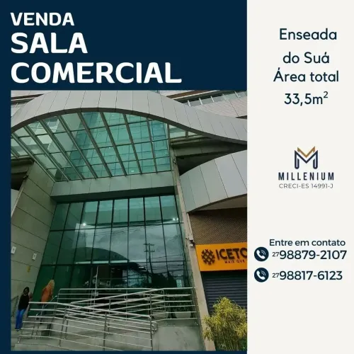 Sala Comercial para Venda em Vitória, Enseada do Suá, 1 banheiro, 3 vagas