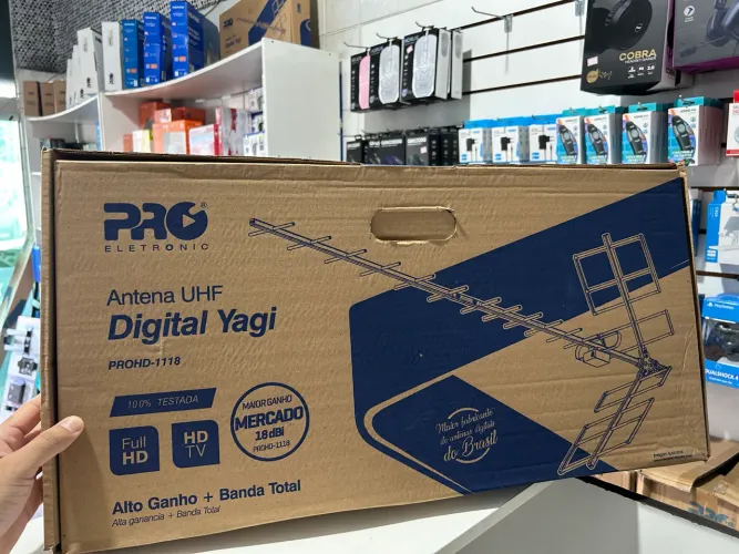 Antena Externa de 18 DBI Full HD para Tv Digital