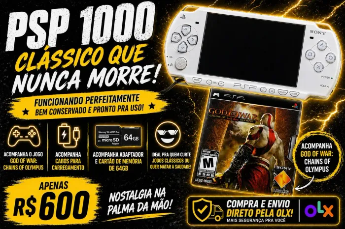 PSP 1000 + God of War: Chains of Olympus