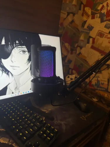 Microfone Gamer Condensador Fifine A8T com braço articulado