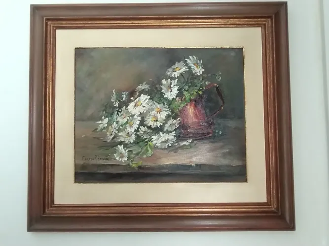 Quadro Pintura Óleo Sobre Tela Assinada Carmem Arruda