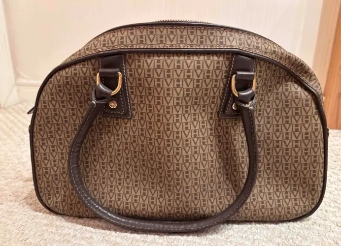 Bolsa Victor Hugo Original - Clássica Monograma VH (Marrom Escuro)