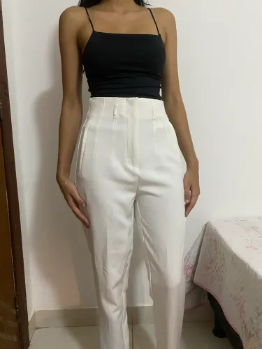 Calça branca alfaiataria