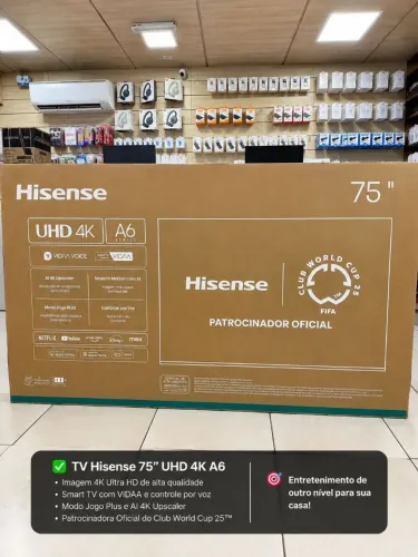 TV Hisence UHD 4K 75 Polegadas