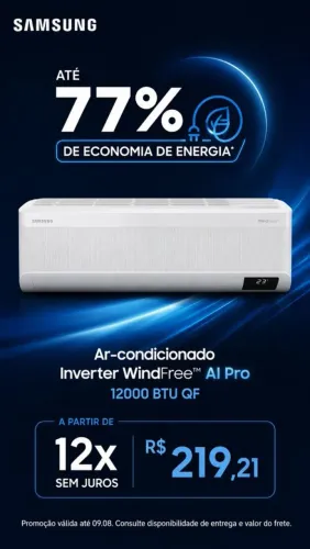 Ar Condicionado Samsung WindFree AI Pro 12000BTU Q/F