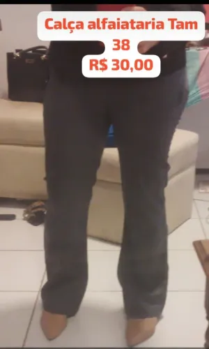 Calça alfaiataria cinza tam 38 R$ 30,00