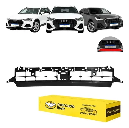 Grade Inferior Audi Q3 2020 2021 2022 2023 2024 2025 Nova Preto Brilhante