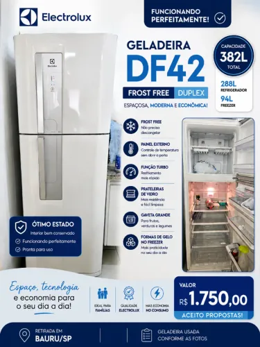 GELADEIRA ELECTROLUX FROST FREE DUPLEX - ÓTIMO ESTADO