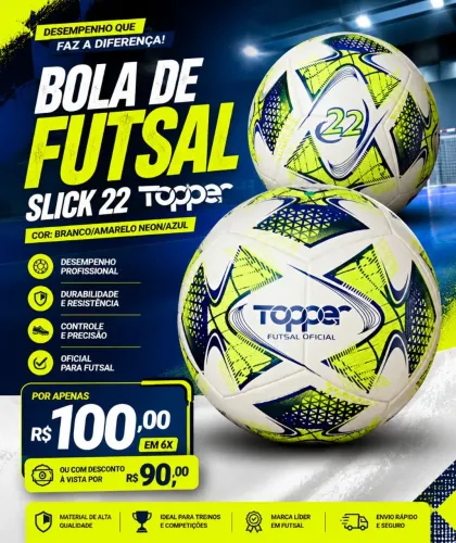 Bola de futsal topper em promoção