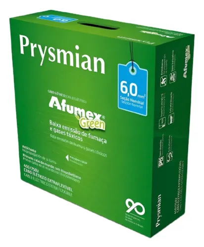 Prysmian CABO 6,0MM2 PRYSMIAN AFUMEX GREEN 85ºC ROLO PRETO 100