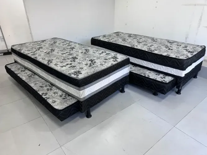 2 Camas de Solteiro com Cama Auxiliar - Modelo Bicama