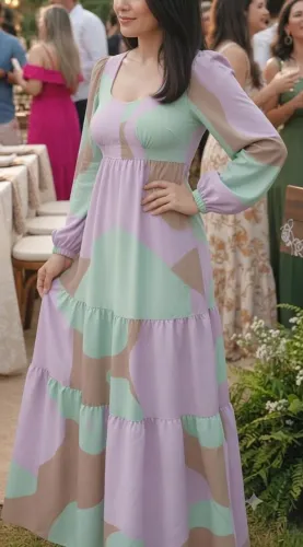Vestido manga longa lança perfume