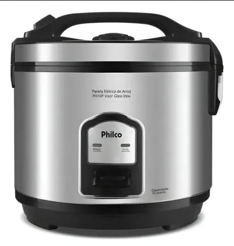Panela De Arroz Visor Glass 10 Xícara 700w Ph10p 127v Philco
