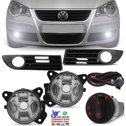 Kit Farol de Milha Polo Hatch Sedan 2009 2010 2011 2012 Auxiliar Neblina 