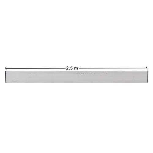 Régua de Alumínio Bitubular Leve para Pedreiro 4,42cm x 2,05cm Libra 2,5 Metros