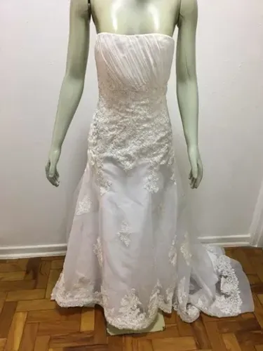 Vestido Noiva Tomara Que Caia Tamanho P White Drapeado