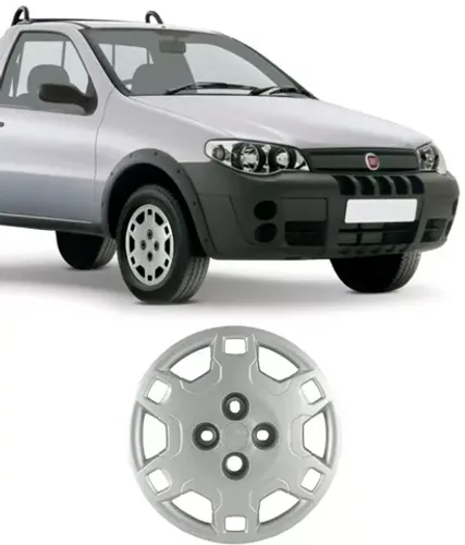 Jogo 4 Peças - Calota Aro 14  - Fiat Strada 2011 / 2012 - Grid