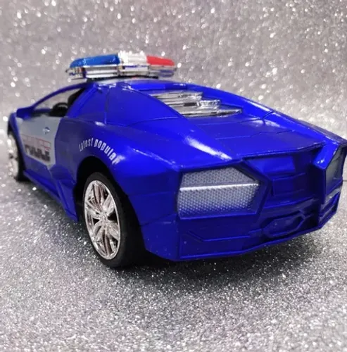 Carro Com Controle Remoto Policia Sq-3627 22x10cm