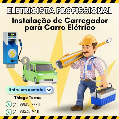 Instalação de carregador para carro elétrico
