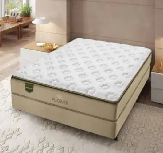 Oferta cama box minas espuma molas ensacadas colchão de 32 cm
