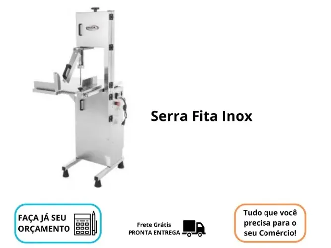 Serra Fita Nova Inox Com NR12 para Açougue