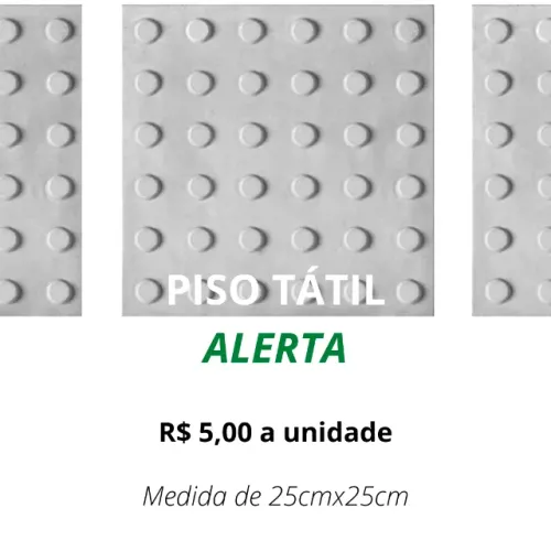 Piso tátil alerta ou direcional 25x25