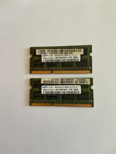 Duas memórias para notebook Samsung 02 gb