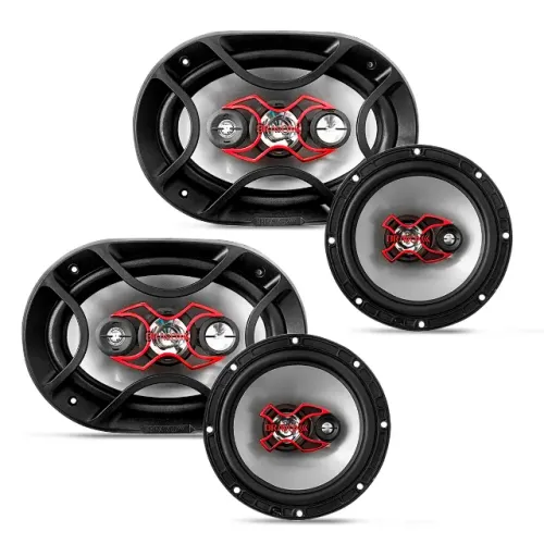 Kit Fácil Bravox Alto Falantes 6 Pol Triaxial E 6x9 Pol 240w