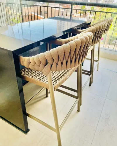 BANQUETA TUBULAR DE TRICÔ NÁUTICO (UND)