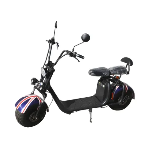 Scooter Elétrica Citycoco 2000w Azul Bateria De Lítio