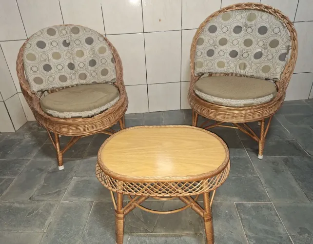 Conjunto de Poltronas de Vime para Varanda