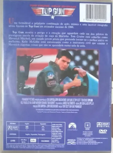 Filme em DVD Top Gun Ases Indomáveis Tom Cruise Série Colecionador
