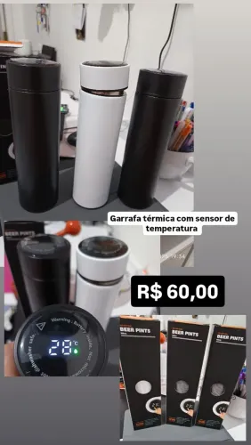 Garrafa Térmica com Sensor de Temperatura 