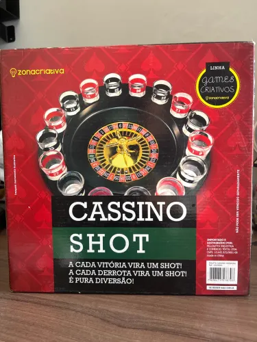 Jogo Roleta Cassino com 16 Copos Shot - Zona Criativa
