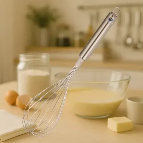 Foet Fue Batedor Profissional 30cm Inox Utensílio Culinário Premium Para Ovos Claras Massa